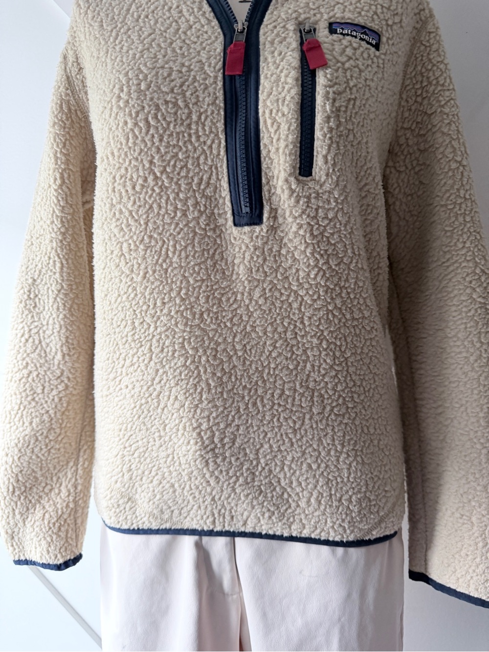 Patagonia Classic Retro Pile 1/4 Zip Fleece Pullover Women’s XXS Cream Sherpa - Picture 7 of 13